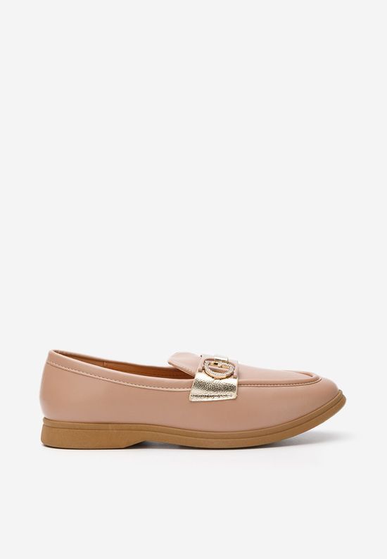 Khaki loafersy damskie Garina