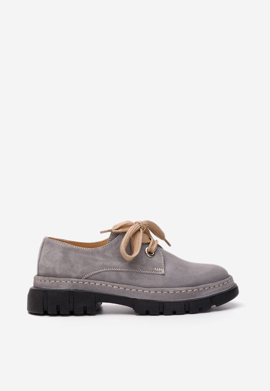 Scarpe casual donna in pelle grigie Dasha