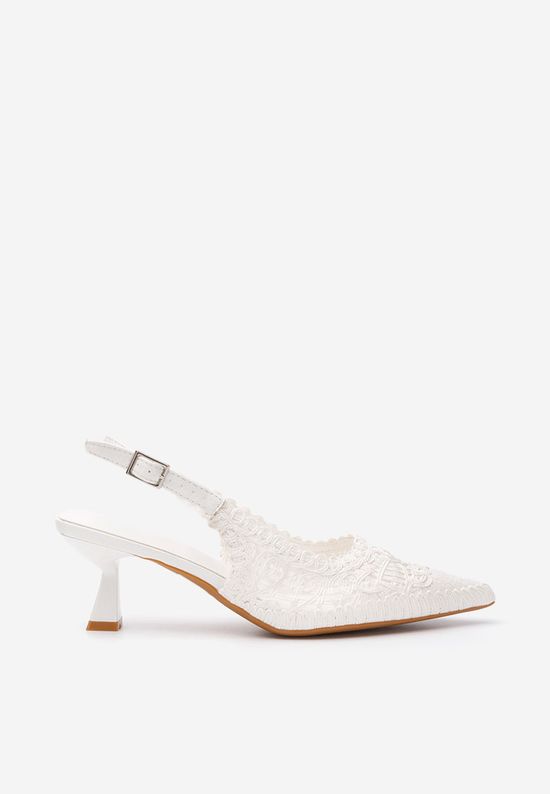 Escarpins slingback blancs Alisiana