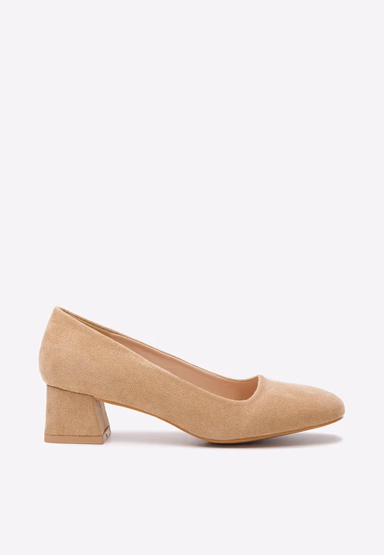 Pantofi cu toc mic Arola kaki