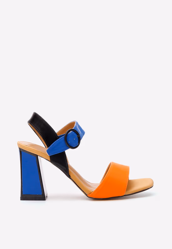 Sandale dama cu toc Emina V2 multicolore