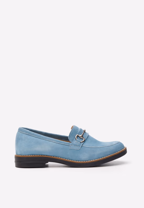 Mocasini dama piele Evadne bleu