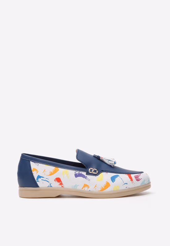 Mocasini dama piele Takara navy
