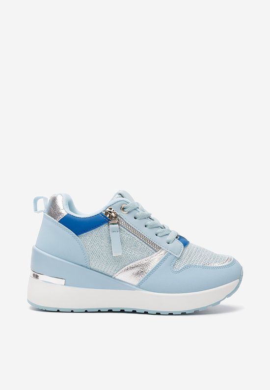 Sneakers con zeppa azzurre Zenna