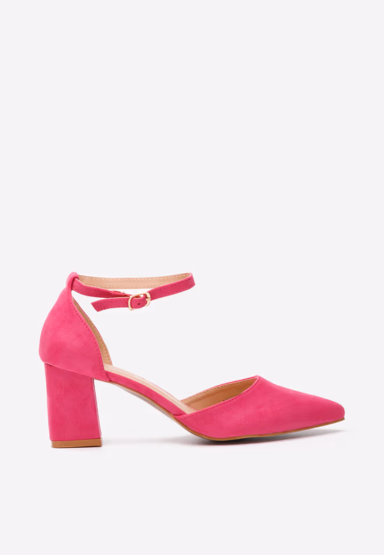 Pantofi cu toc gros Alivila V2 fucsia