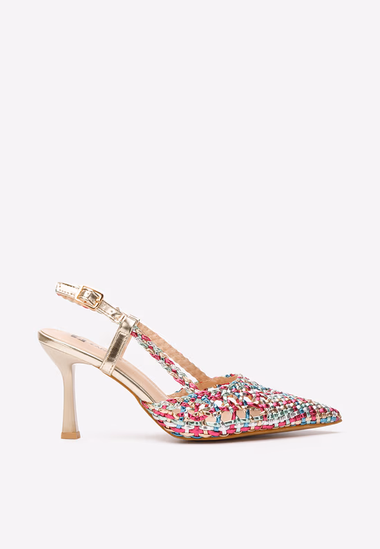 Πολύχρωμες γόβες στιλέτο slingback Heliosa