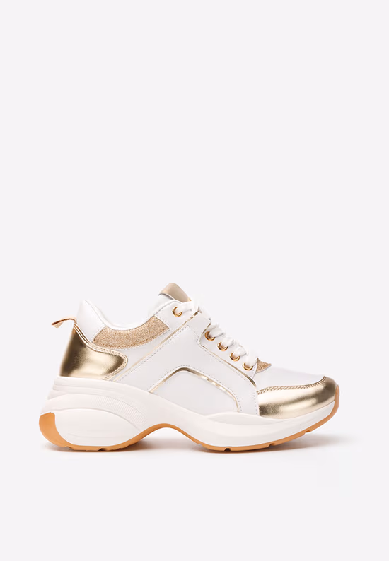 Sneakers cu platforma Daya aurii