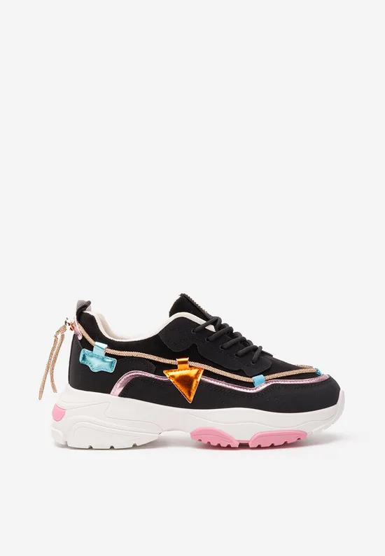 Μαύρα sneakers γυναικεία Livena
