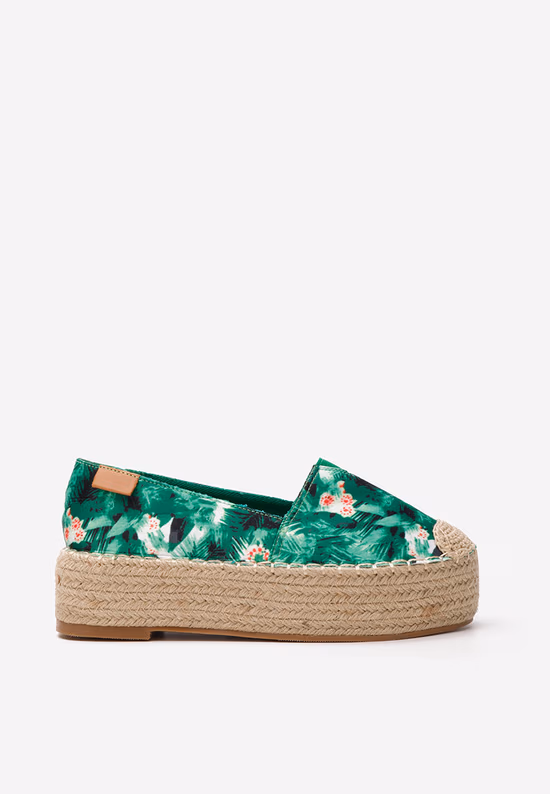Zelene espadrile s platformo Laguna
