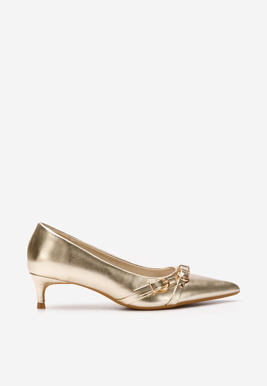 Pantofi stiletto Zelma aurii