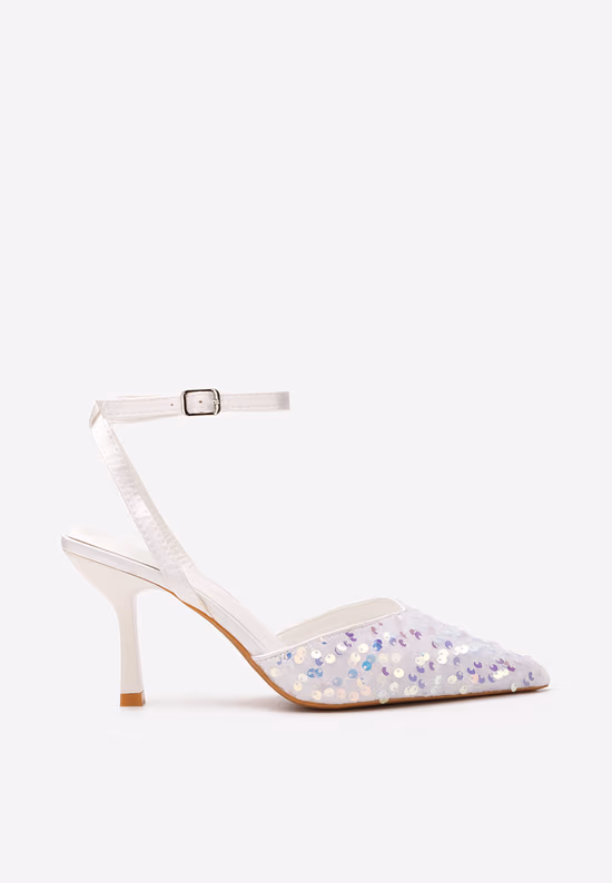 Pantofi cu toc eleganti Alaia albi