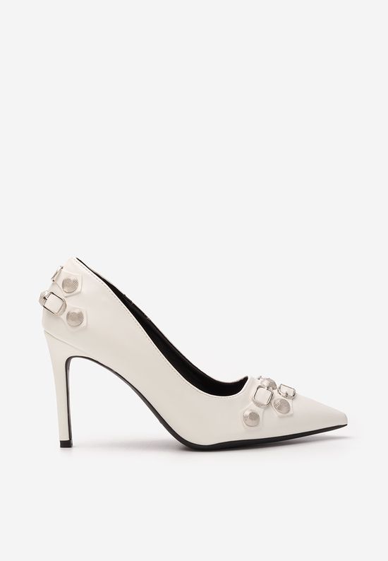Pantofi stiletto Supreme albi