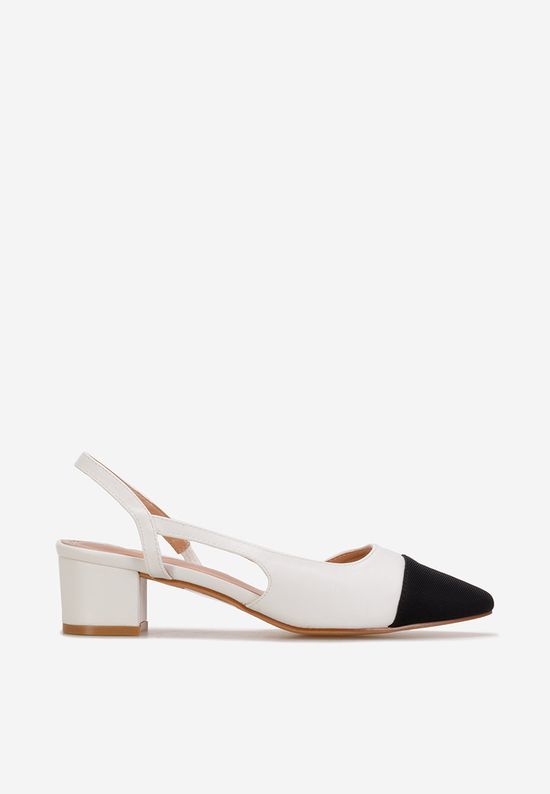 Décolleté slingback bianche Varese