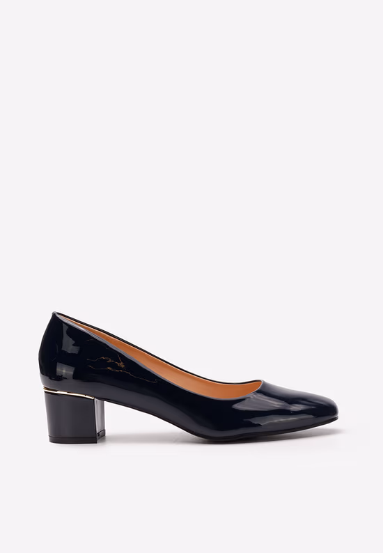 Pantofi cu toc gros Sharla navy