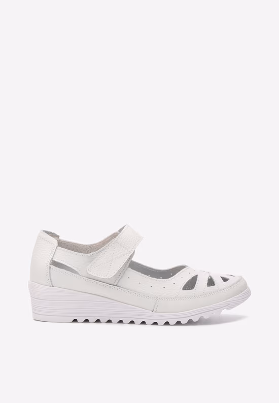 Fehér telitalpú balerina cipő Cassina