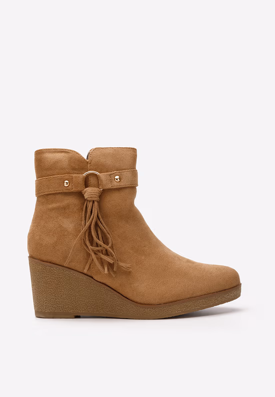 Botine cu platforma Allura camel