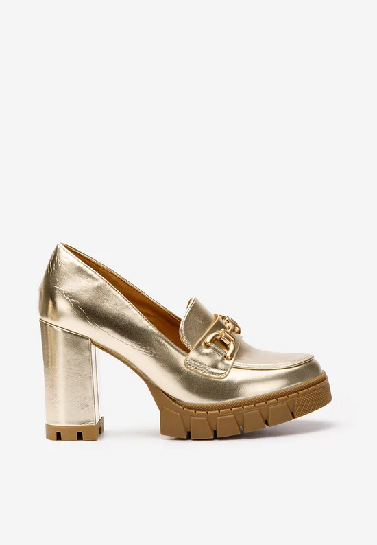 Mocassini loafer donna oro Darla