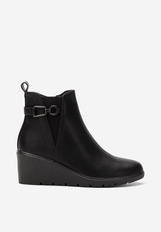 Botine cu platforma Ostara negre