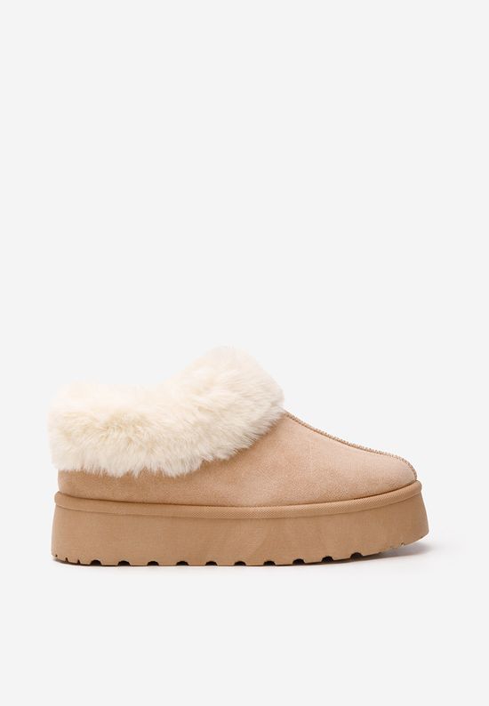 Kaki ženske klompe s platformom Cozy