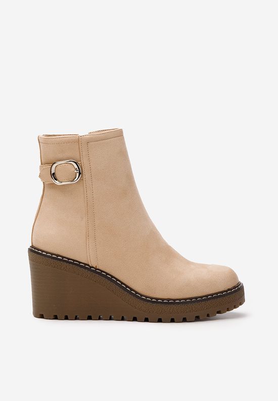 Botine cu platforma Chetana bej