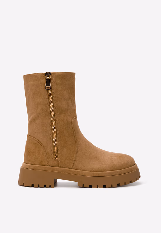 Cizme scurte dama Callidora camel