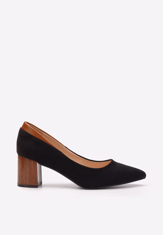 Escarpins à talon carré noirs Kiori V2