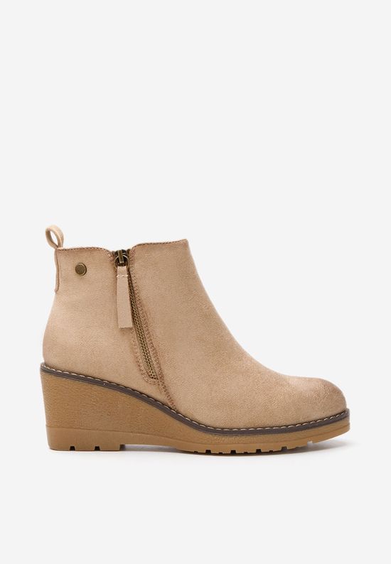 Botine cu platforma Ellen bej