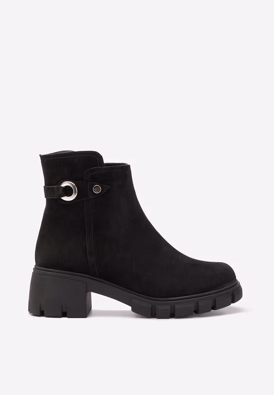 Ghete dama piele intoarsa Netalia negre