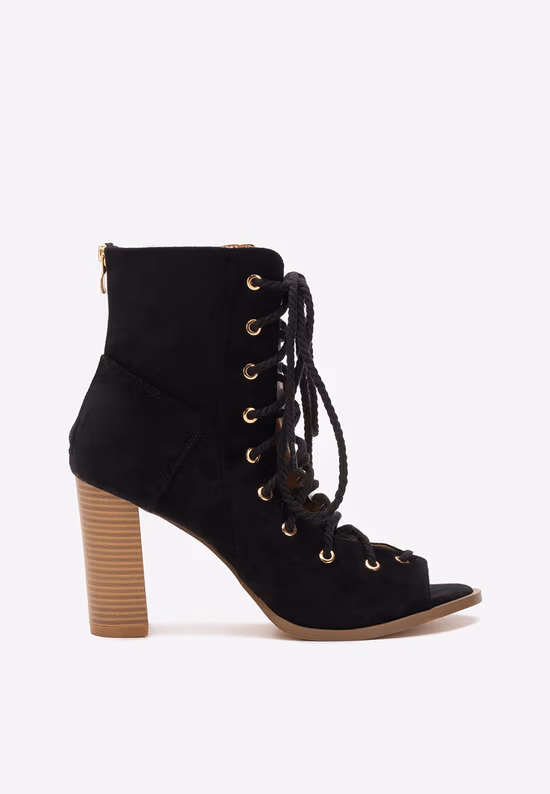 Botine cu toc gros Joellen negre