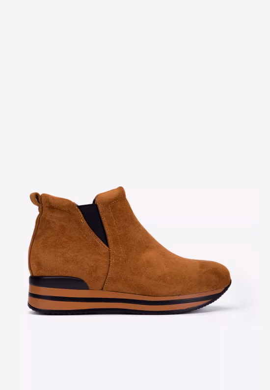 Sneakers cu platforma camel Sanera