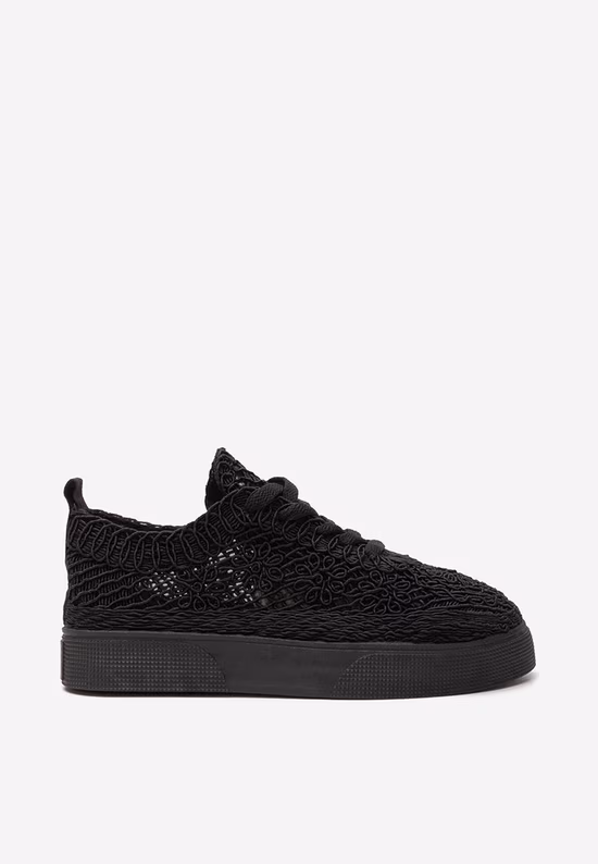Scarpe in tela donna nere Patrica