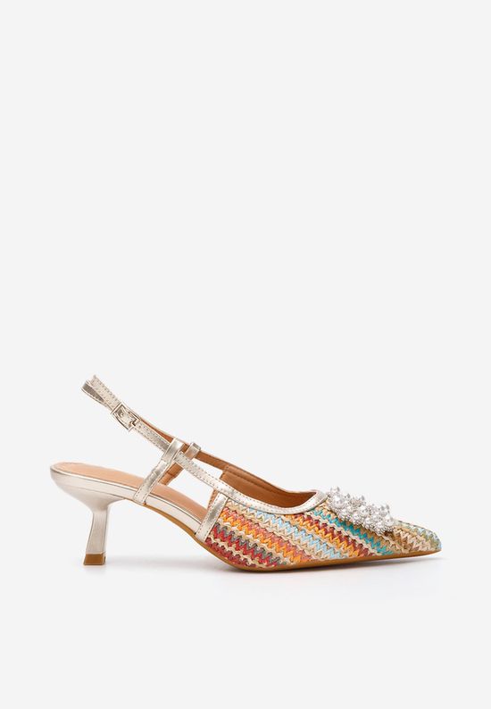Πολύχρωμες γόβες slingback Verlie