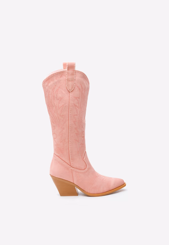 Cizme cowboy dama Celina roz