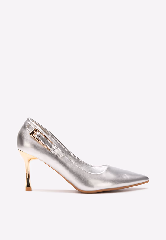 Pantofi stiletto Rosalee argintii