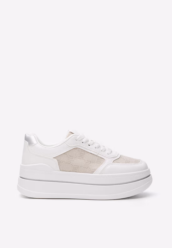 Sneakers cu platformă Elouisa albi