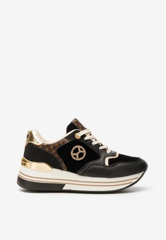 Μαύρα sneakers γυναικεία Suzanna