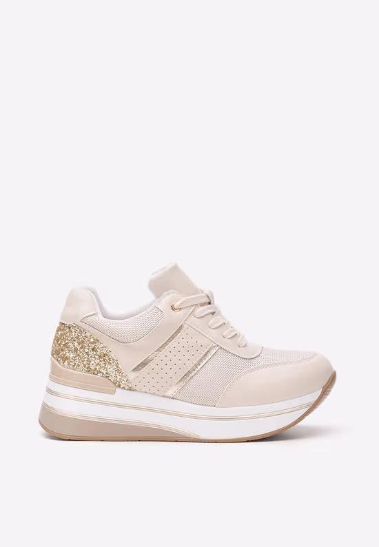 Μπεζ sneakers με πλατφόρμα Tawanda