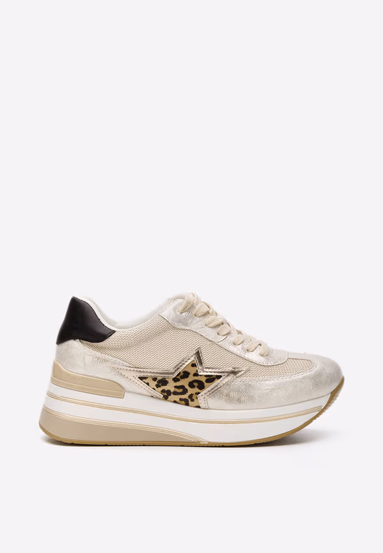 Sneakers cu platforma Valorys aurii