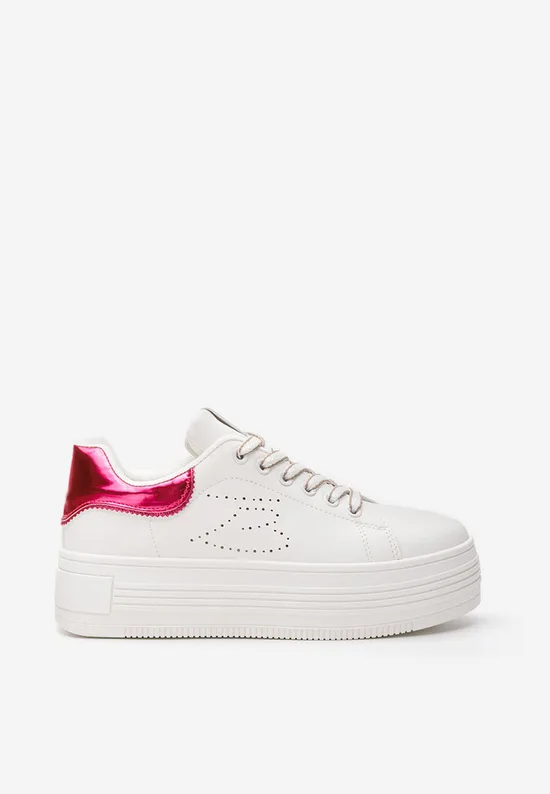 Sneakers cu platformă Sellena albi