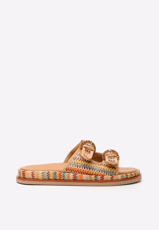 Papuci fara toc Rufyna multicolori