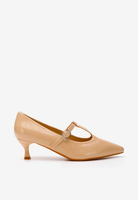 Pantofi stiletto Caty bej