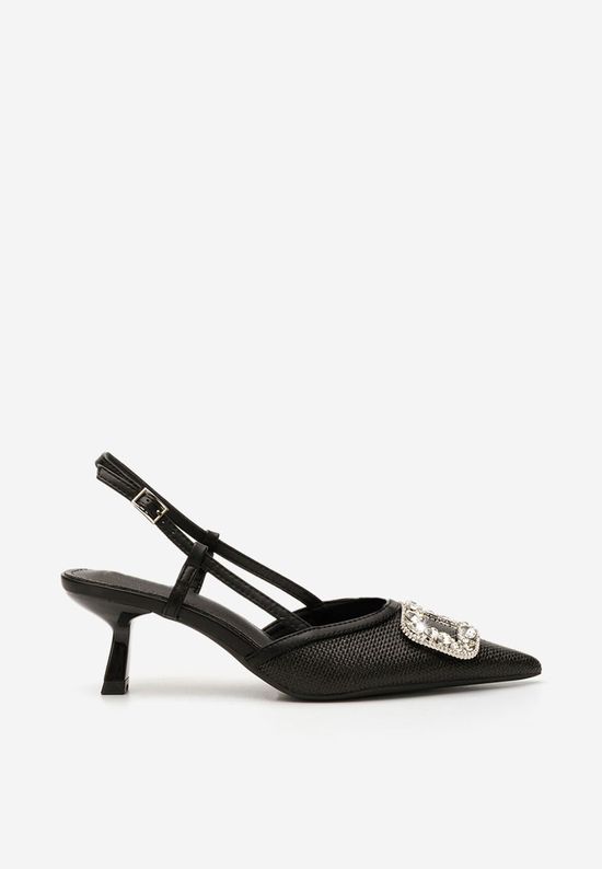 Μαύρες γόβες slingback Kristenys