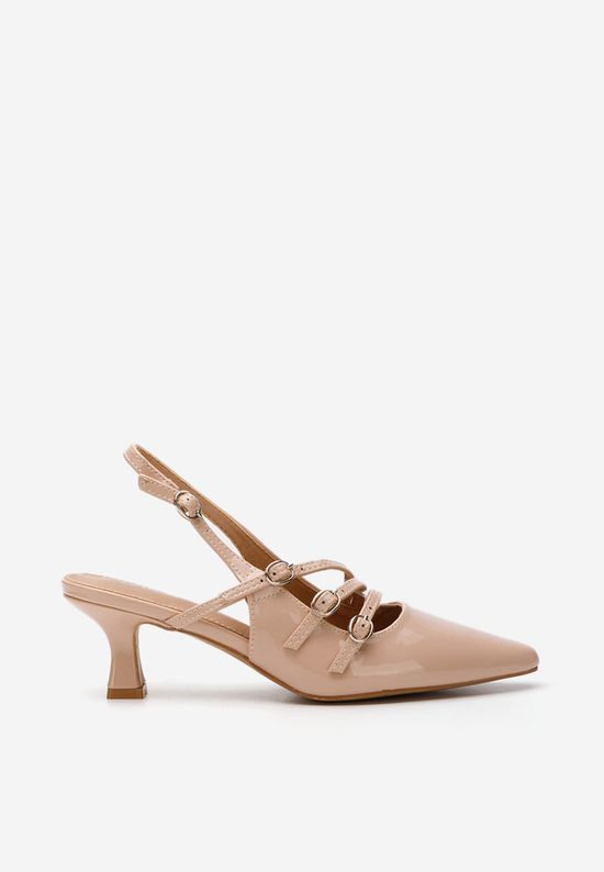 Μπεζ γόβες slingback Lexye