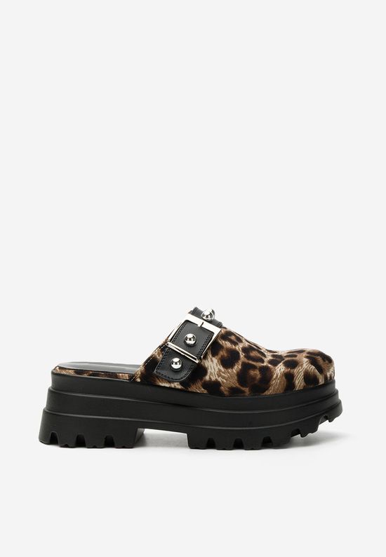 Leopardie dámske dreváky na platforme Abenya V2