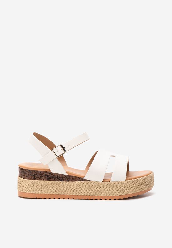 Białe sandały espadryle Rumia