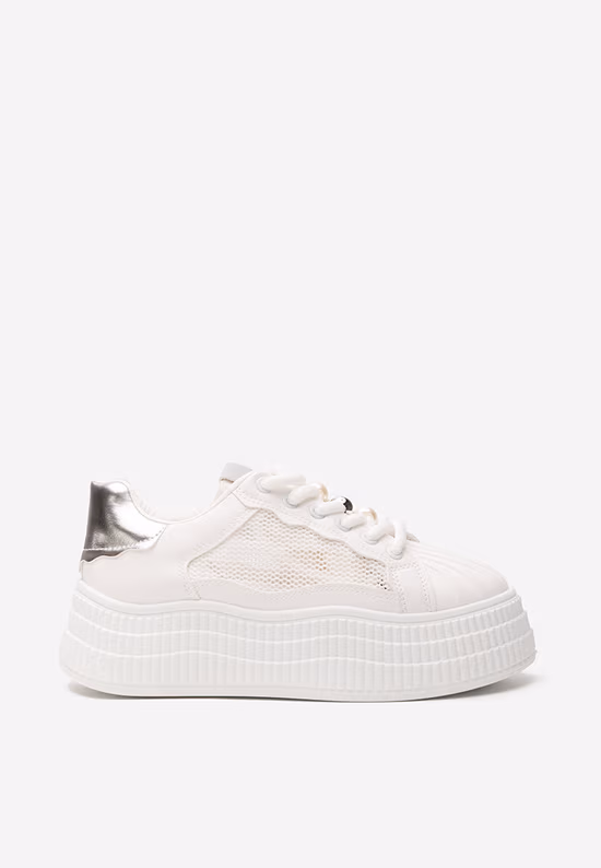 Sneakers cu platformă Particia V2 albi