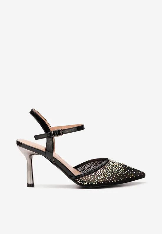 Pantofi stiletto Valesia negri