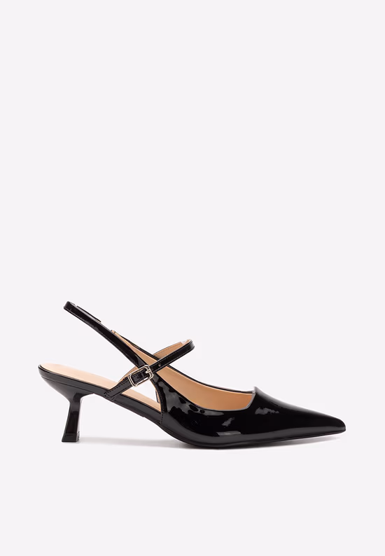 Escarpins slingback noirs Evalia
