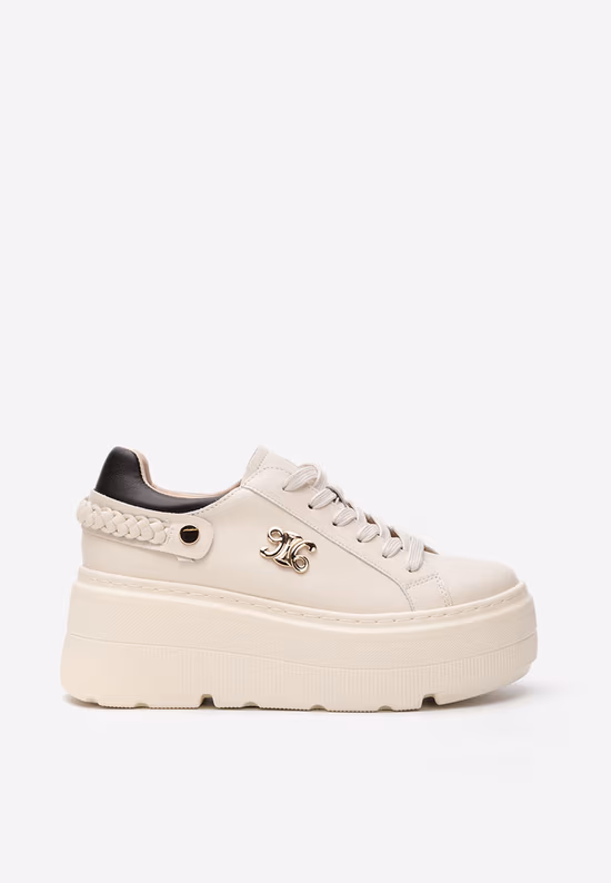 Μπεζ sneakers με πλατφόρμα Blanch