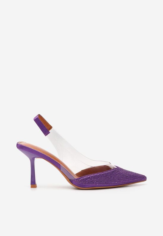 Μωβ γόβες slingback Marylena